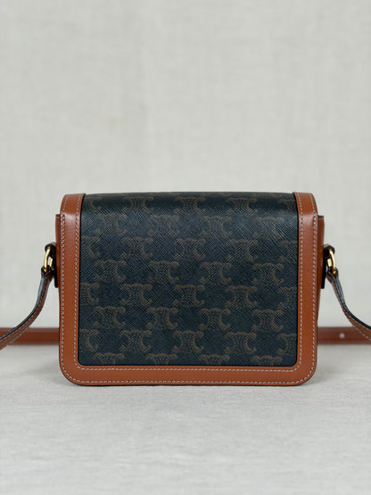 Celine Teen W Border Triomphe Canvas- Brown