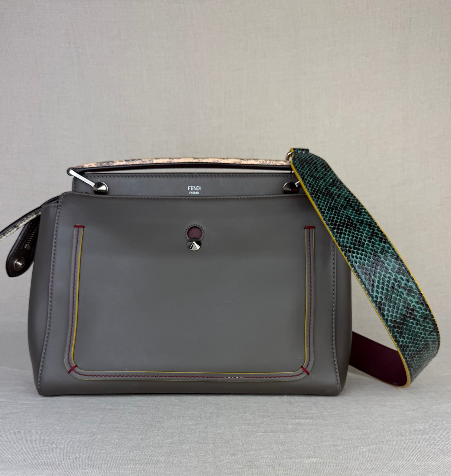 Fendi Signature Dotcom Medium Resort Line 2016- Grey