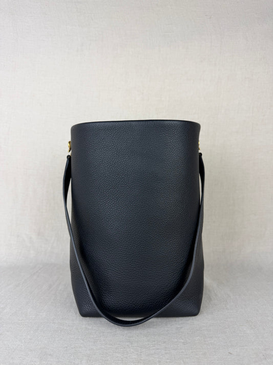 The Row Medium Hook Tote-Black