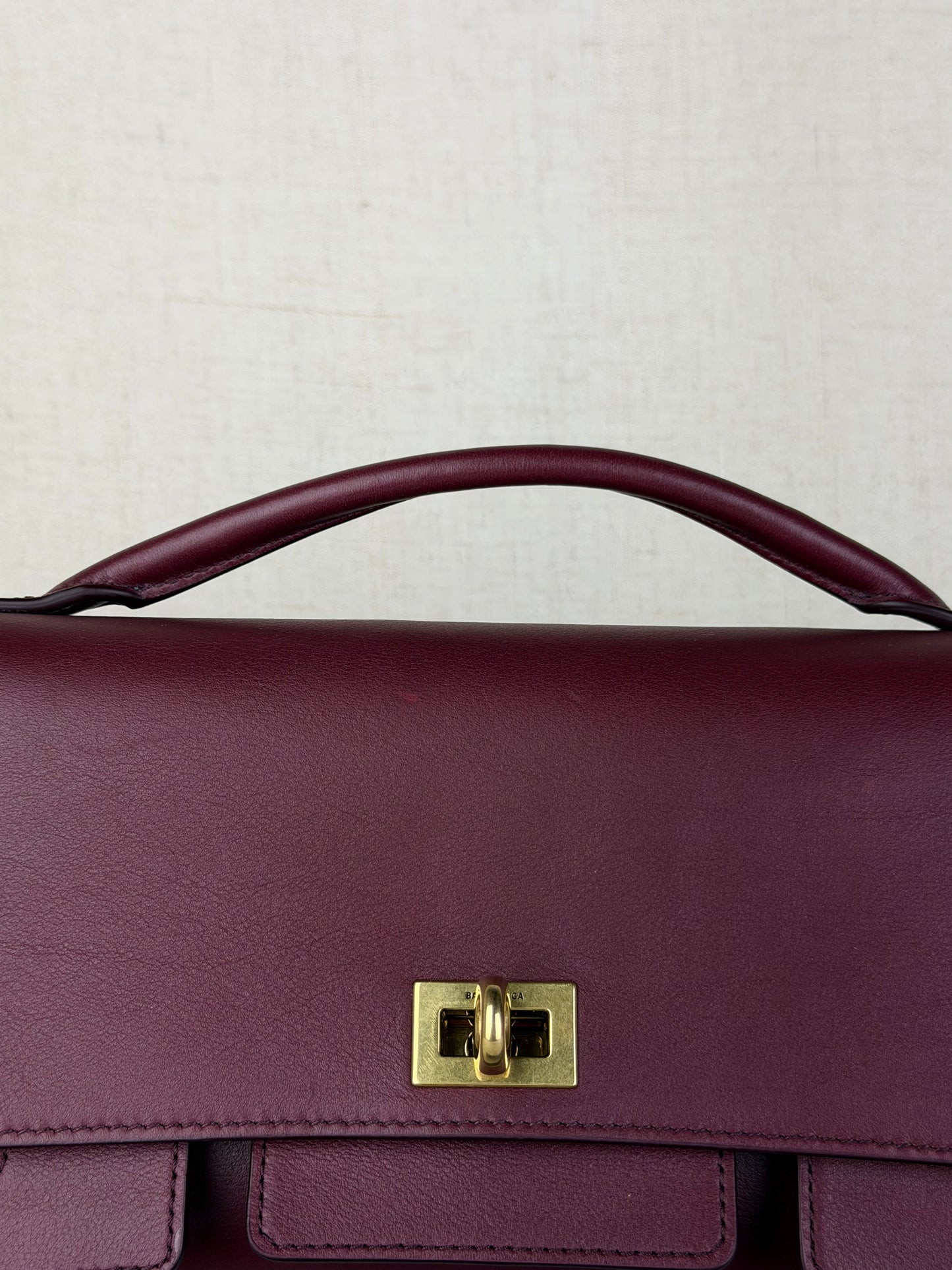 Balenciaga Burgundy Bel Air Small Clutch