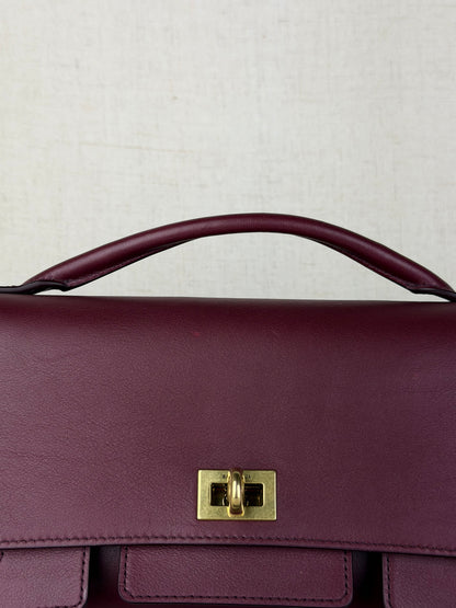 Balenciaga Burgundy Bel Air Small Clutch