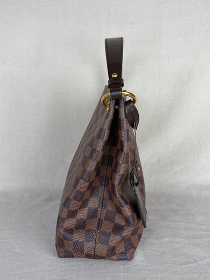 Louis Vuitton Graceful PM Damier Ebene Shoulder Bag- Brown