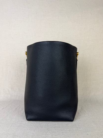 The Row Medium Hook Tote-Black
