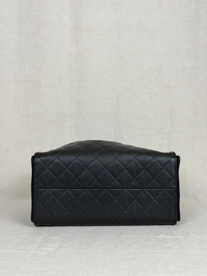 2025 Chanel 25 Medium Caviar Leather & Gold Tone Metal-Black