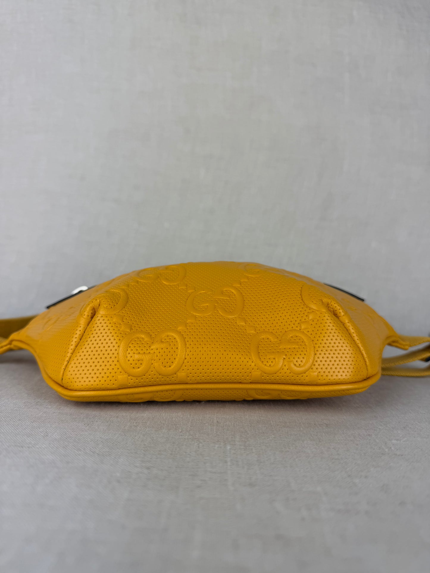 Gucci GG Embossed Belt Bag- Yellow
