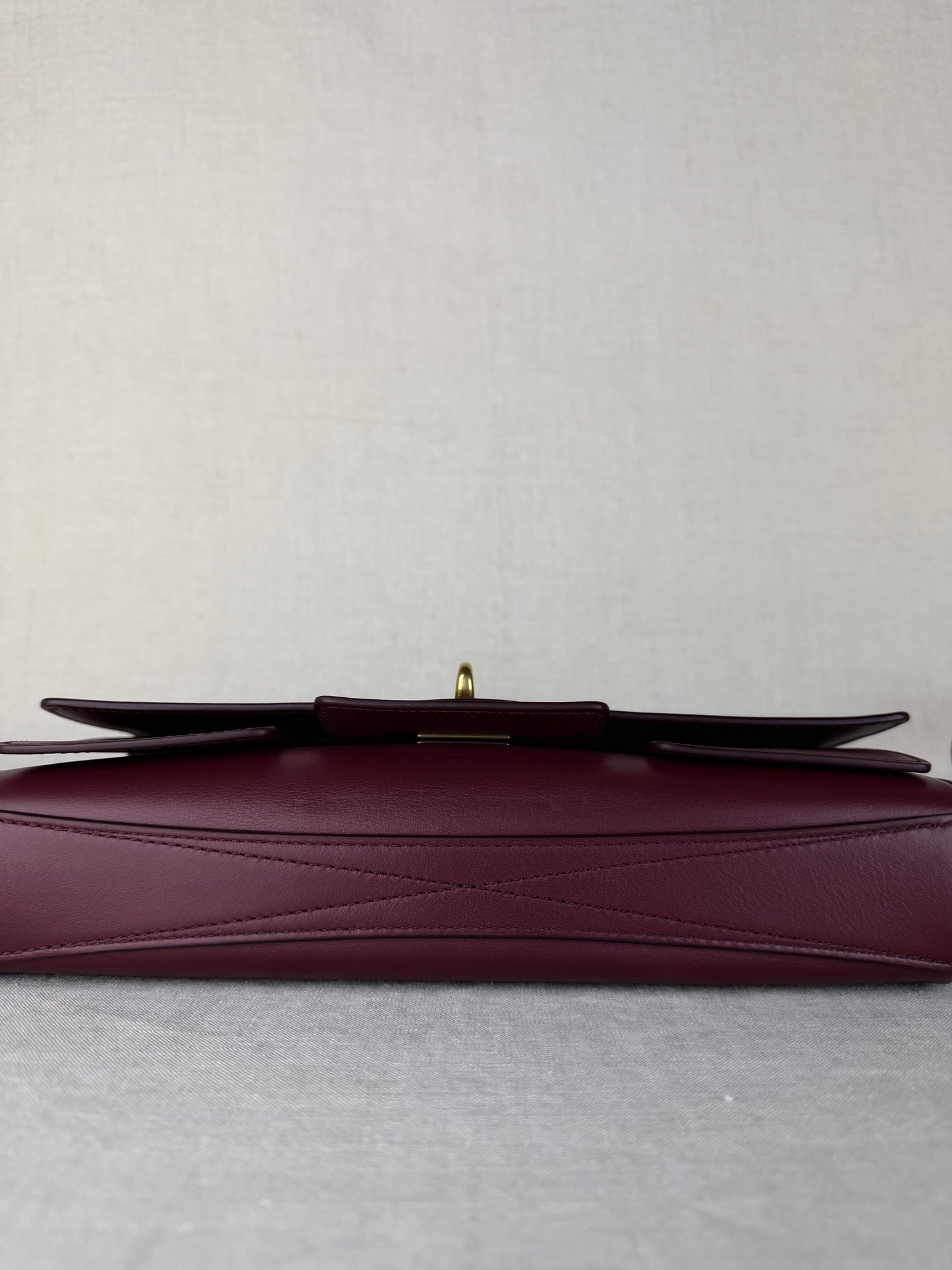Balenciaga Burgundy Bel Air Small Clutch