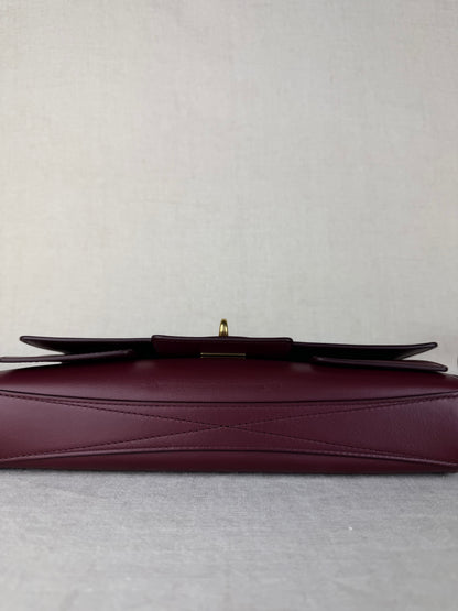 Balenciaga Burgundy Bel Air Small Clutch