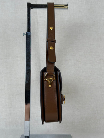 Gucci Azalea Calfskin Leather 1955 Horsebit Shoulder Bag
