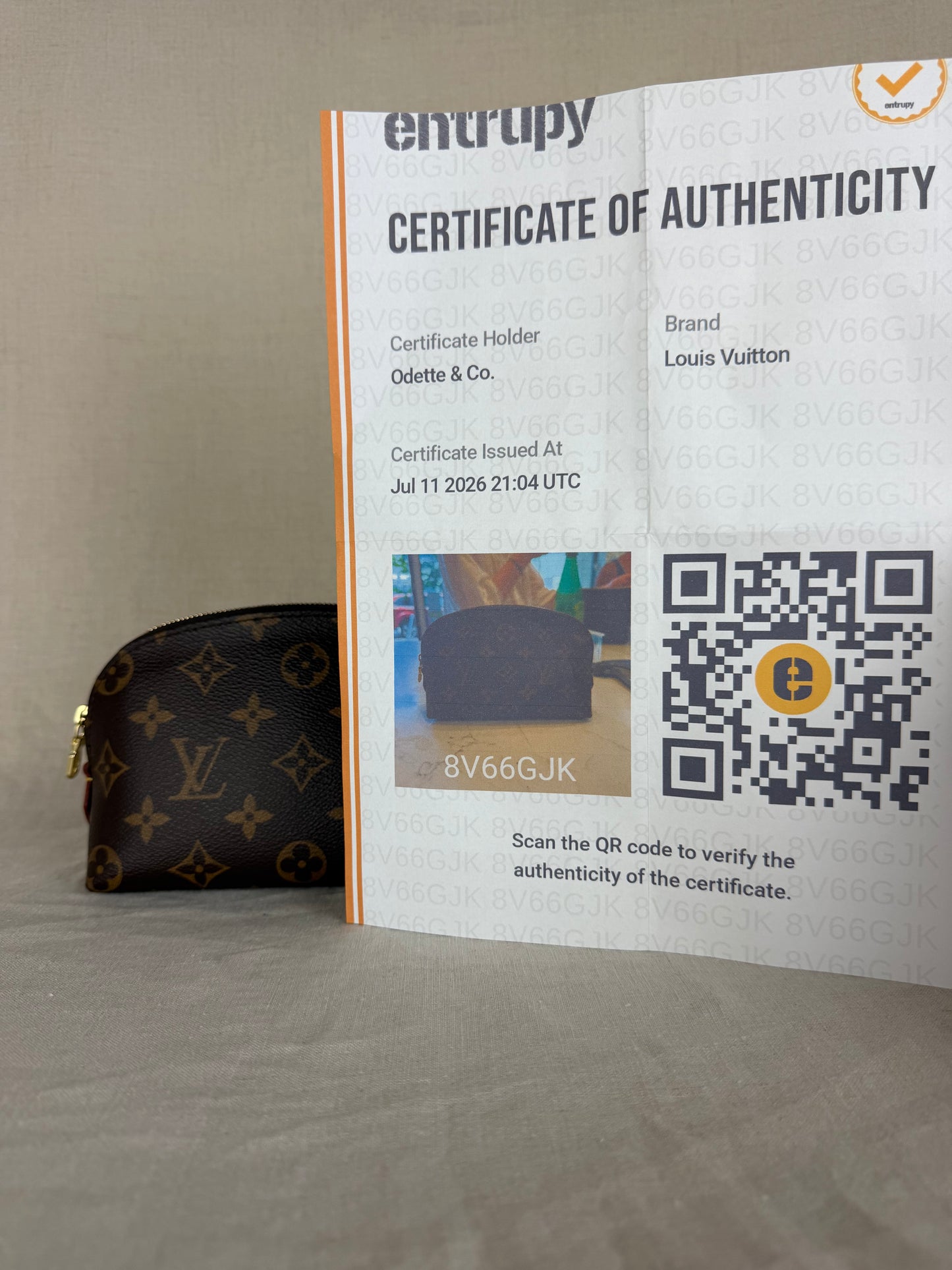 Louis Vuitton Monogram Cosmetic Pouch- Brown