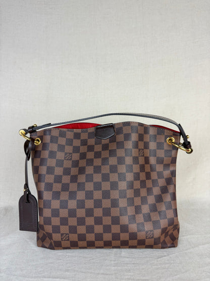 Louis Vuitton Graceful PM Damier Ebene Shoulder Bag- Brown