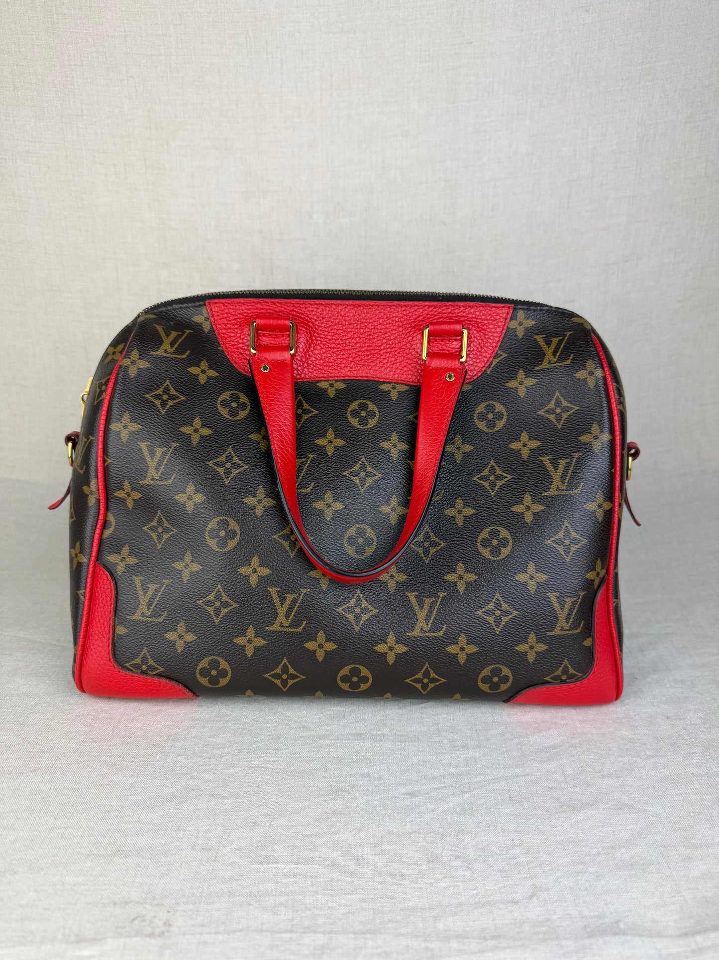 Retro NM Handbag Monogram Canvas and Leather Satchel