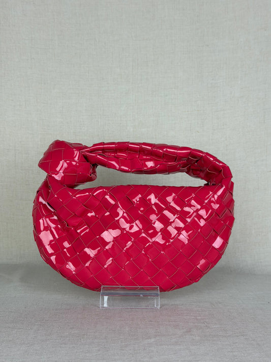 Bottega Veneta Patent Small Jodie Top Handle Bag