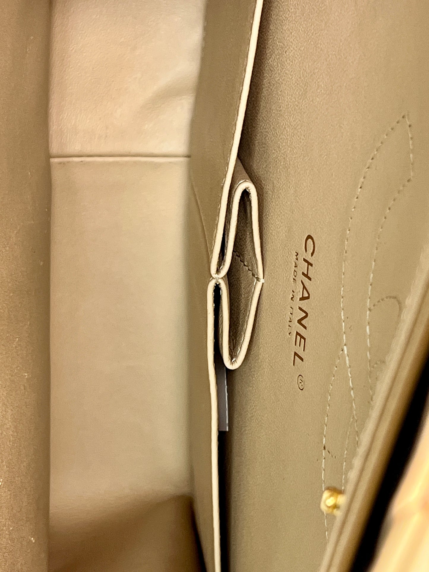 Chanel Classic Beige Jumbo in Caviar Leather with Gold Hardware