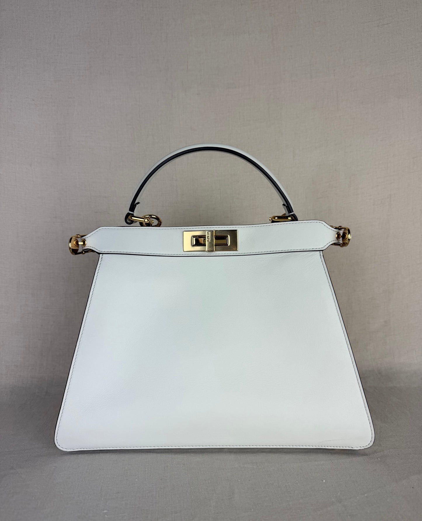 Limited Edition Fendi x Versace "Fendace" Peekaboo ISeeU White Bag
