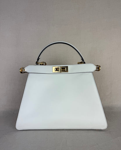 Limited Edition Fendi x Versace "Fendace" Peekaboo ISeeU White Bag