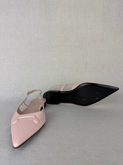 Marni Trunkaroo Pointed Toe Slingback Pink Sz 39