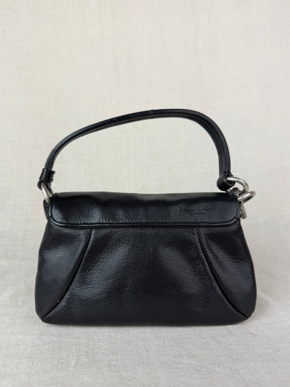 Saint Laurent Leather Rose Mini Top Handle-Black