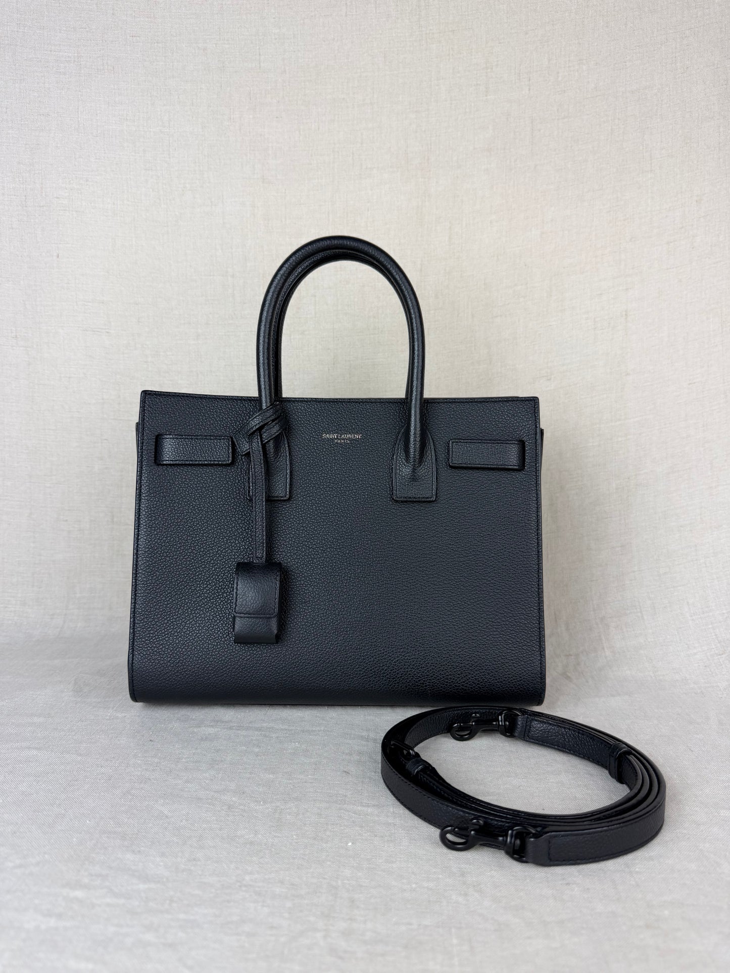 Saint Laurent Small Black Sac de Jour- Black