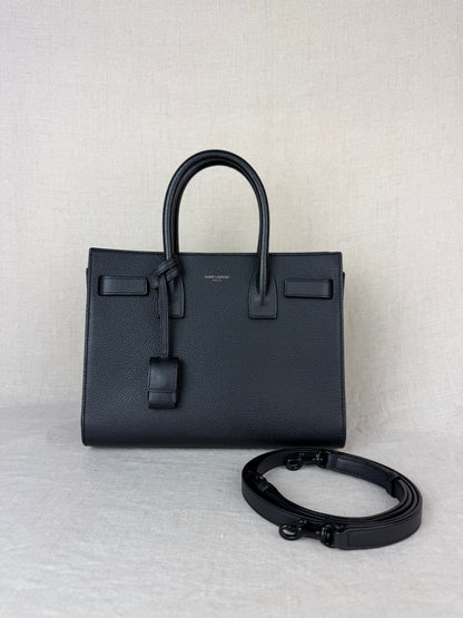 Saint Laurent Small Black Sac de Jour- Black