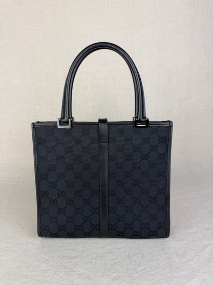Gucci Monogram GG Canvas Jackie Top Handle- Black