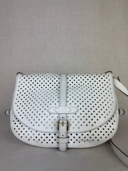 Louis Vuitton x Sofia Coppola Perforated Saumer Crossbody-White