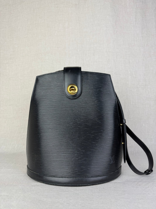Louis Vuitton Black Epi Cluny Shoulder Bag- Black