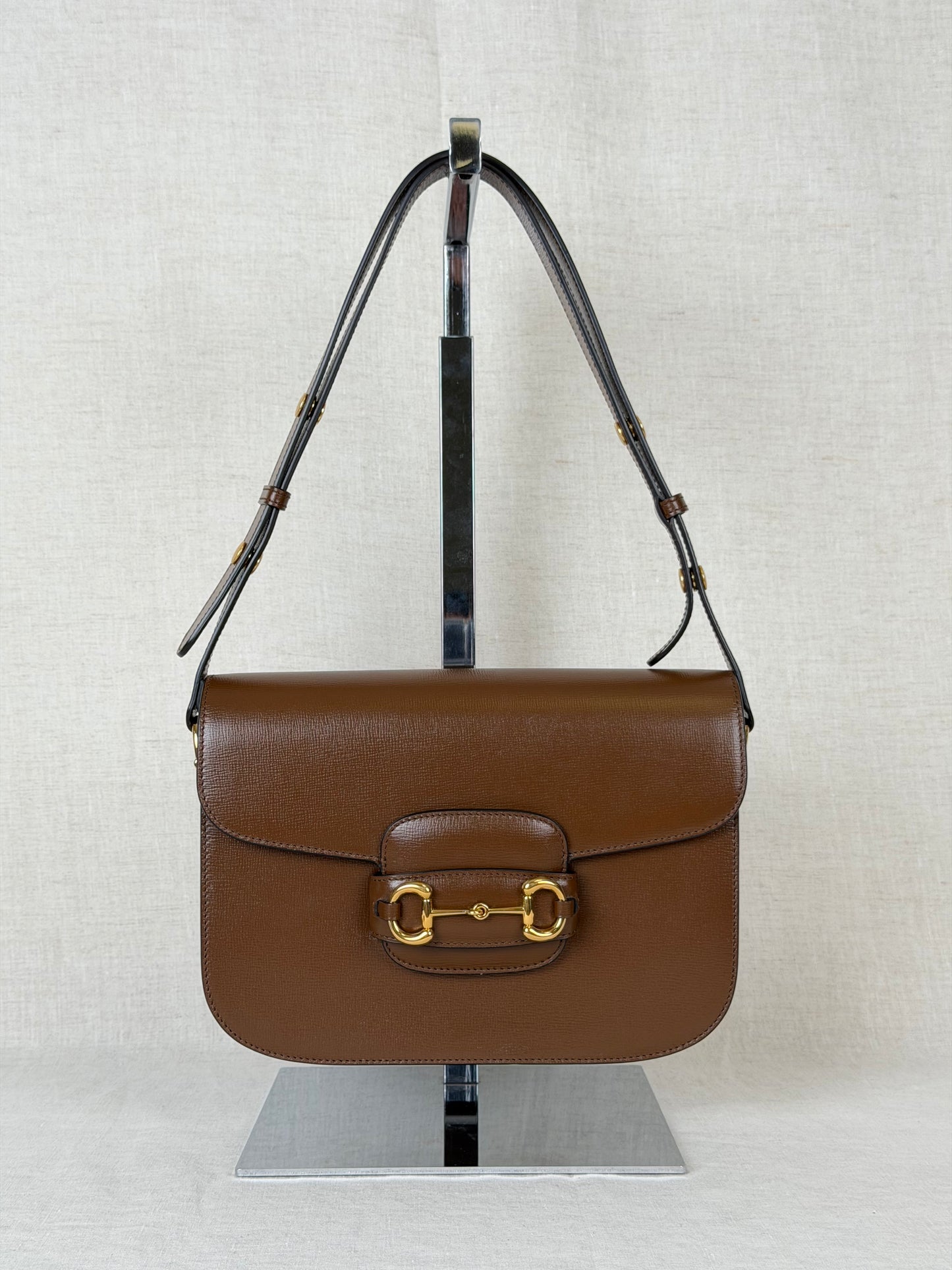 Gucci Azalea Calfskin Leather 1955 Horsebit Shoulder Bag
