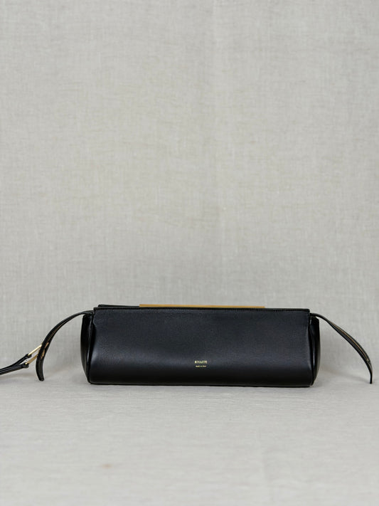 KHAITE Donna Evening Clutch Lambskin w/ GHW - Black