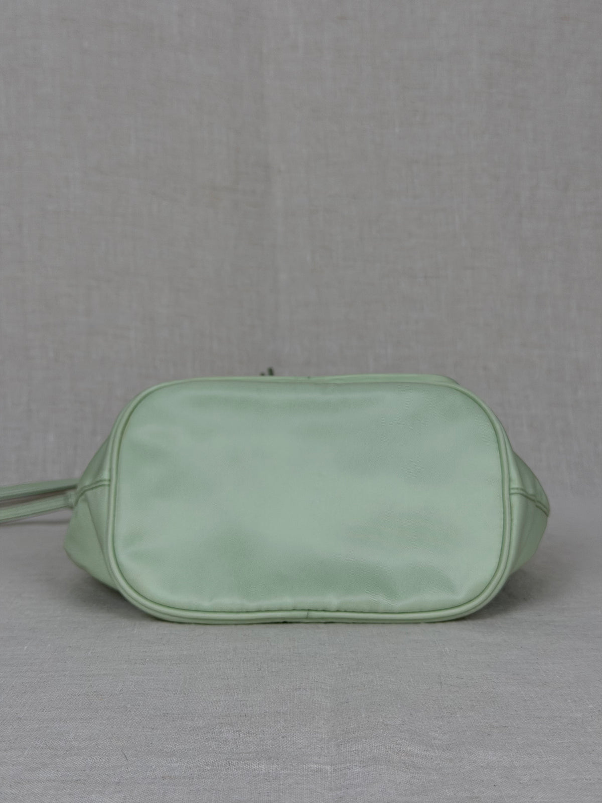Prada Leather Nylon Bucket Bag - Green