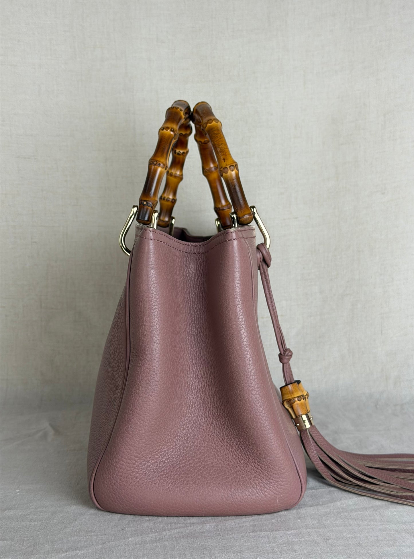 Gucci Bamboo Shopper Top Handle- Taupe