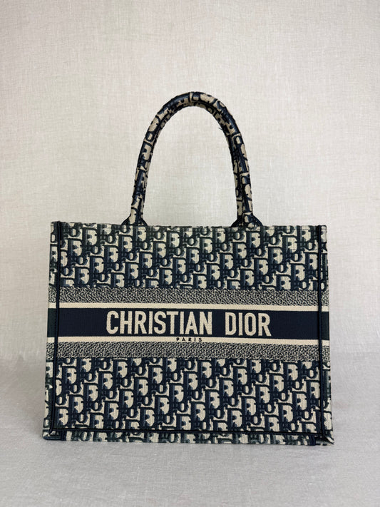 Dior Medium Book Tote Blue