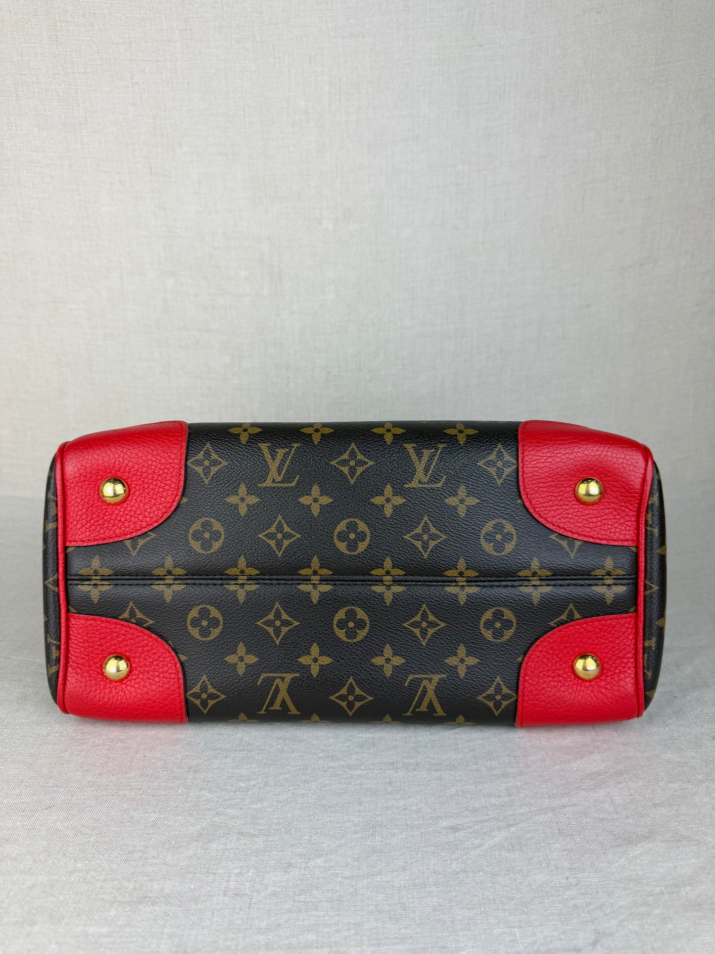 Retro NM Handbag Monogram Canvas and Leather Satchel