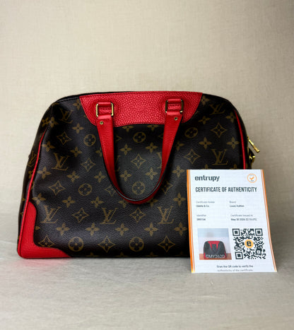 Retro NM Handbag Monogram Canvas and Leather Satchel