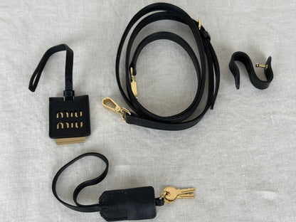 Miu Miu Baulette in Pelle Maelasse MSRP $3150- Black