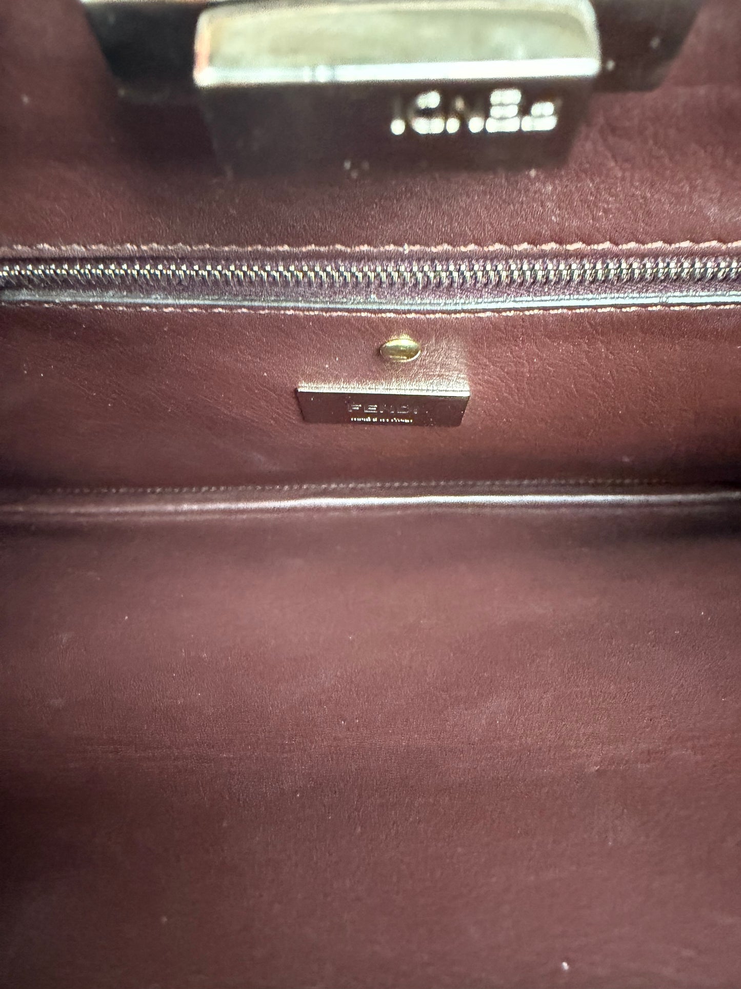 Fendi Peekaboo Clutch with Strap- Red Flame