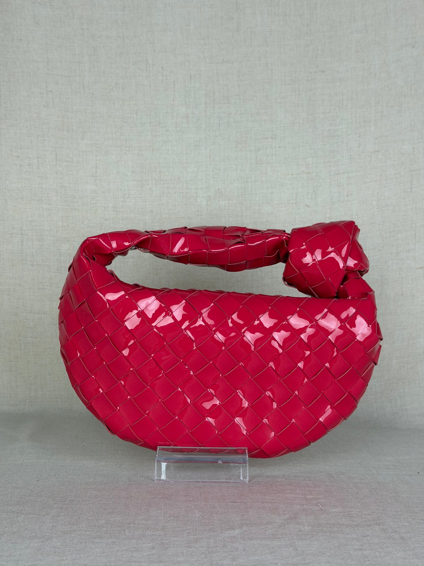 Bottega Veneta Patent Small Jodie Top Handle Bag