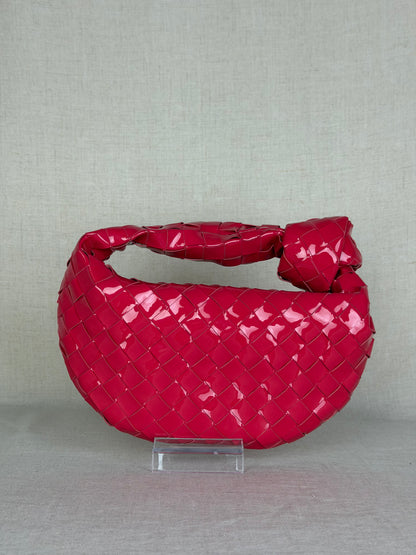 Bottega Veneta Patent Small Jodie Top Handle Bag
