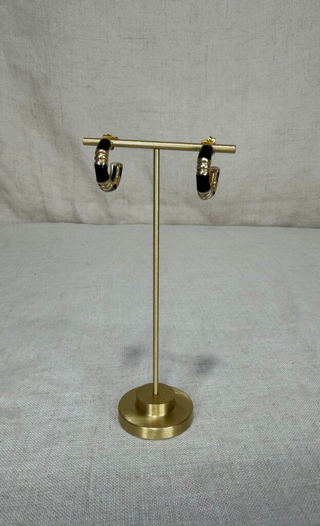 MSRP $500 Enamel and Gold Earrings