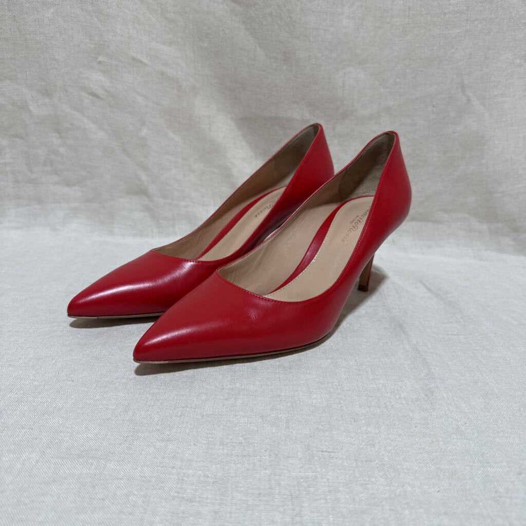 GIANVITO ROSSI, Red Leather Pumps, 39