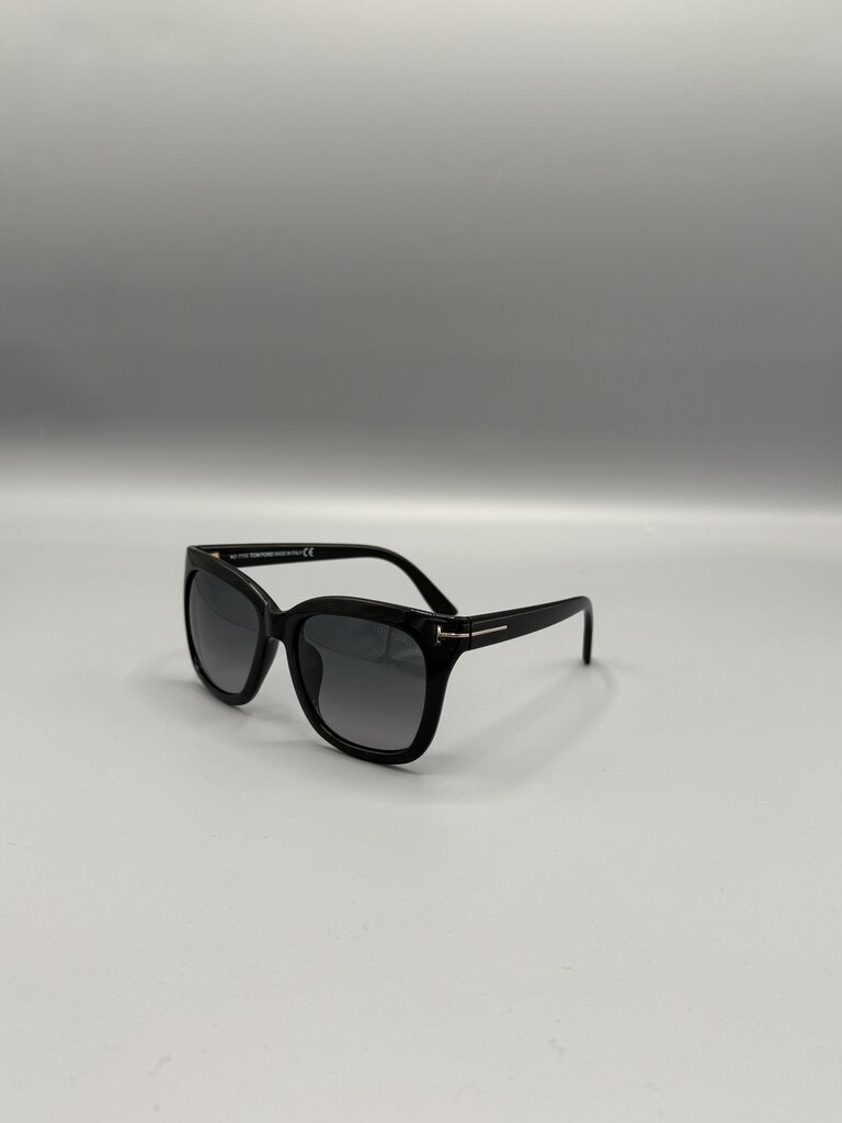TOM FORD, Rounded Sunglasses, Black w/ Gold Accent