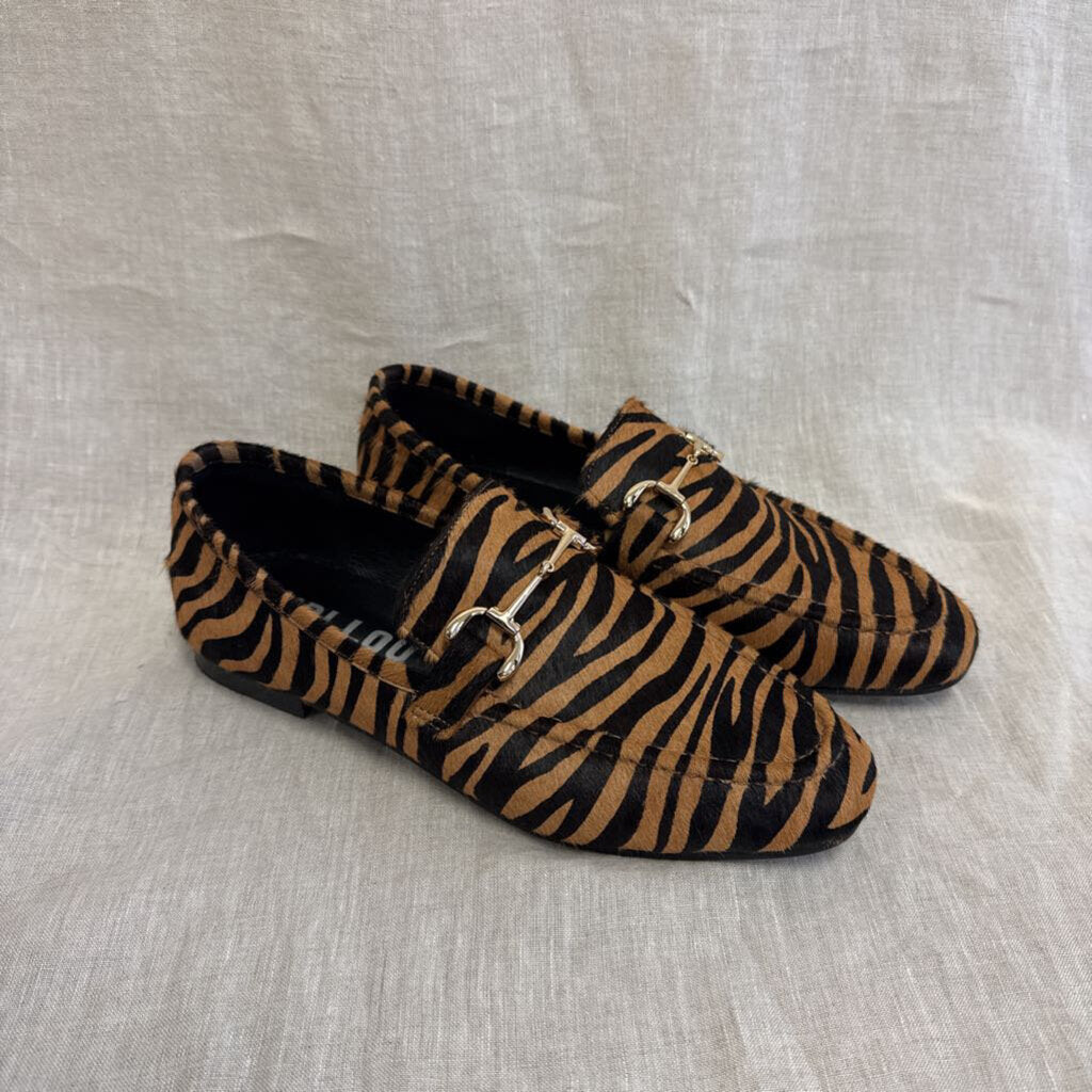 BIBI LOU, Zebra Print Horsebit Loafer, 38