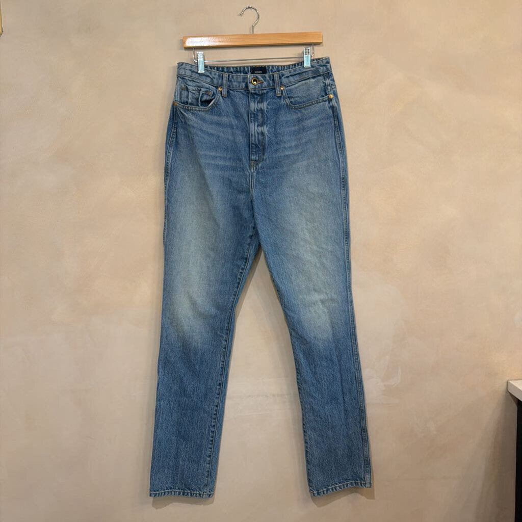 Khaite, Light Wash Straight Leg Jeans, 32