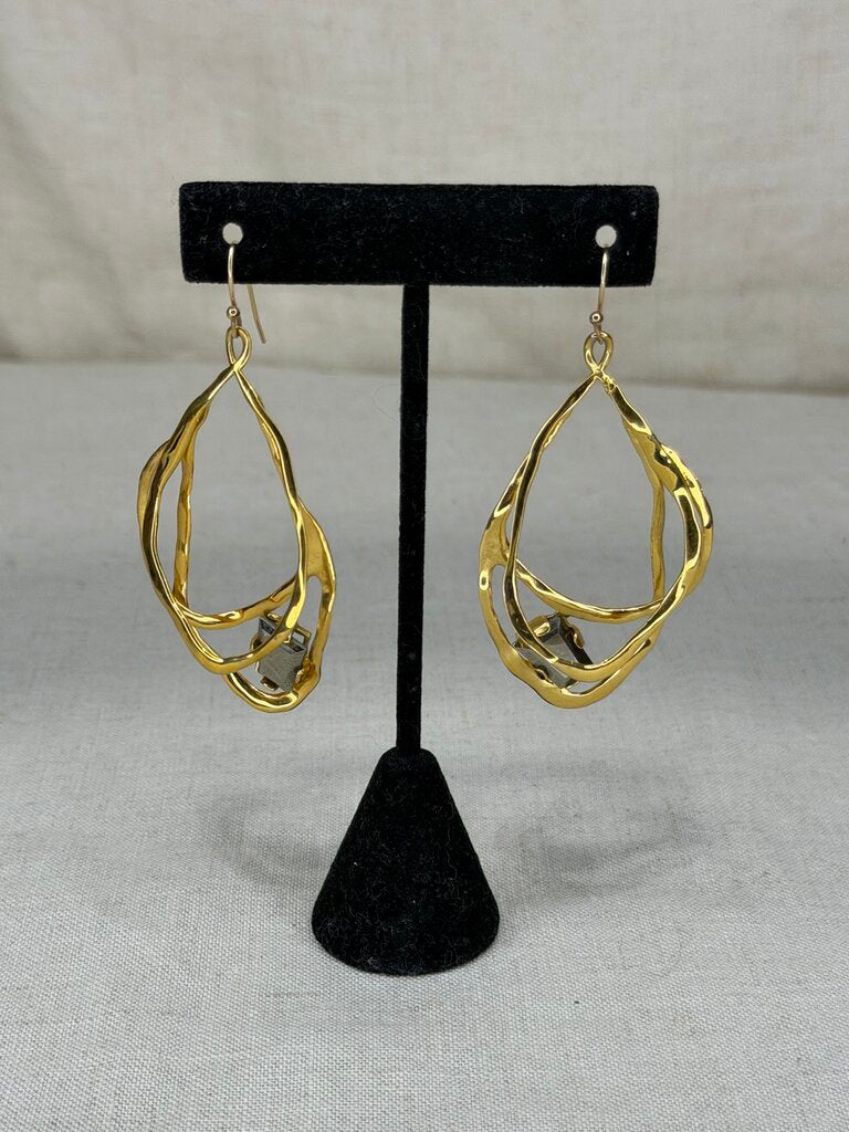 Abstract Drop Crystal Earrings