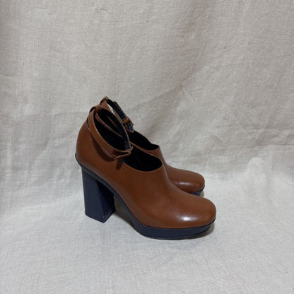 Leather Platform Pumps