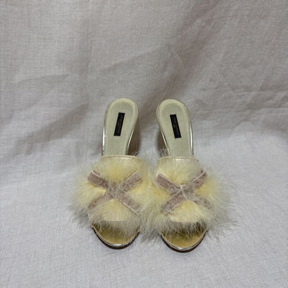 Feather Heels Sz38.5 w/ Box