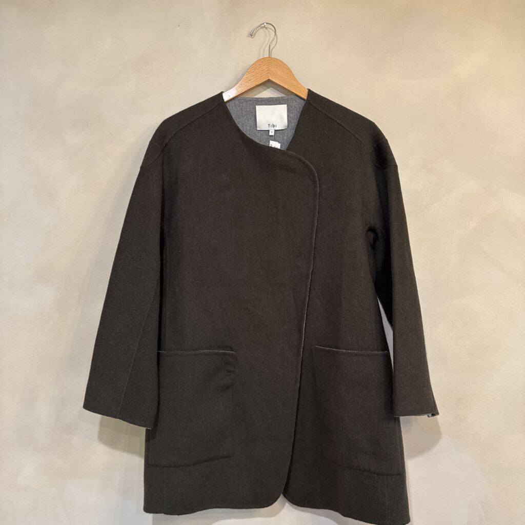TIBI, Reversible Wool Jacket, S