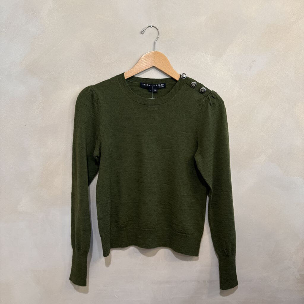 Veronica Beard, Crewneck w/ Shoulder Buttons, S