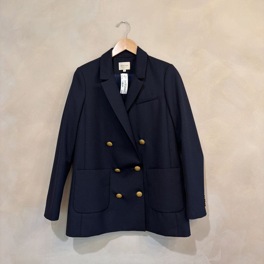 Sezane, Michele Jacket with Gold Buttons, 38