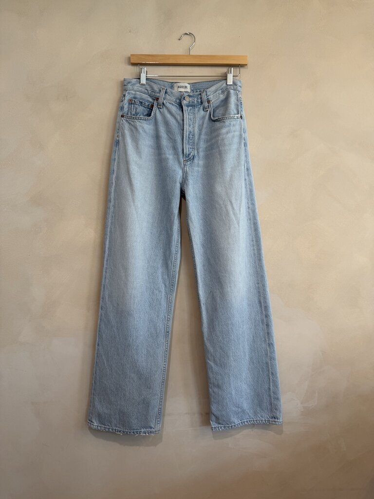 AGOLDE, Light Wash Wide Leg Jeans, Size 25