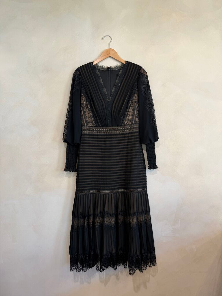 MSRP $438 Lace Pintuck Dress